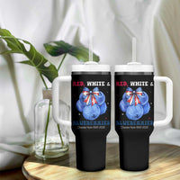 Red White and Blueberries Tumbler With Handle Charlie Kirk Tribute 1993 2025 Memorial - Wonder Print Shop