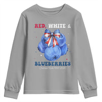 Red White and Blueberries Youth Sweatshirt Charlie Kirk Tribute 1993 2025 Memorial - Wonder Print Shop