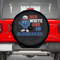Red White and Blueberries Spare Tire Cover Patriotic Fruit Cartoon Graphic - Wonder Print Shop