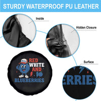 Red White and Blueberries Spare Tire Cover Patriotic Fruit Cartoon Graphic - Wonder Print Shop