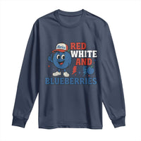 Red White and Blueberries Long Sleeve Shirt Patriotic Fruit Cartoon Graphic - Wonder Print Shop