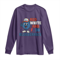 Red White and Blueberries Long Sleeve Shirt Patriotic Fruit Cartoon Graphic - Wonder Print Shop