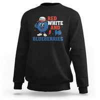 Red White and Blueberries Sweatshirt Patriotic Fruit Cartoon Graphic - Wonder Print Shop