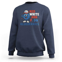 Red White and Blueberries Sweatshirt Patriotic Fruit Cartoon Graphic - Wonder Print Shop