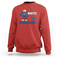 Red White and Blueberries Sweatshirt Patriotic Fruit Cartoon Graphic - Wonder Print Shop