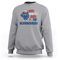 Red White and Blueberries Sweatshirt Patriotic Fruit Cartoon Graphic - Wonder Print Shop