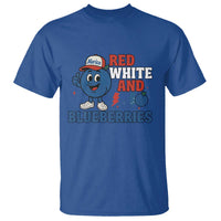 Red White and Blueberries T Shirt Patriotic Fruit Cartoon Graphic - Wonder Print Shop