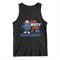 Red White and Blueberries Tank Top Patriotic Fruit Cartoon Graphic - Wonder Print Shop