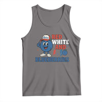 Red White and Blueberries Tank Top Patriotic Fruit Cartoon Graphic - Wonder Print Shop