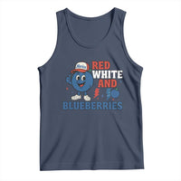 Red White and Blueberries Tank Top Patriotic Fruit Cartoon Graphic - Wonder Print Shop