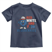 Red White and Blueberries Toddler T Shirt Patriotic Fruit Cartoon Graphic - Wonder Print Shop