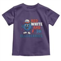 Red White and Blueberries Toddler T Shirt Patriotic Fruit Cartoon Graphic - Wonder Print Shop