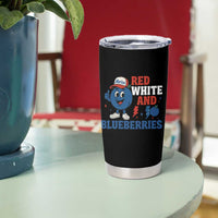 Red White and Blueberries Tumbler Cup Patriotic Fruit Cartoon Graphic - Wonder Print Shop