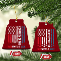 Courtesy of the Red White and Blue Ceramic Ornament US Military Patriotic American Flag - Wonder Print Shop