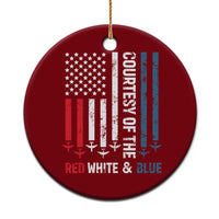 Courtesy of the Red White and Blue Ceramic Ornament US Military Patriotic American Flag - Wonder Print Shop