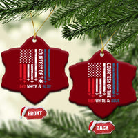Courtesy of the Red White and Blue Ceramic Ornament US Military Patriotic American Flag - Wonder Print Shop