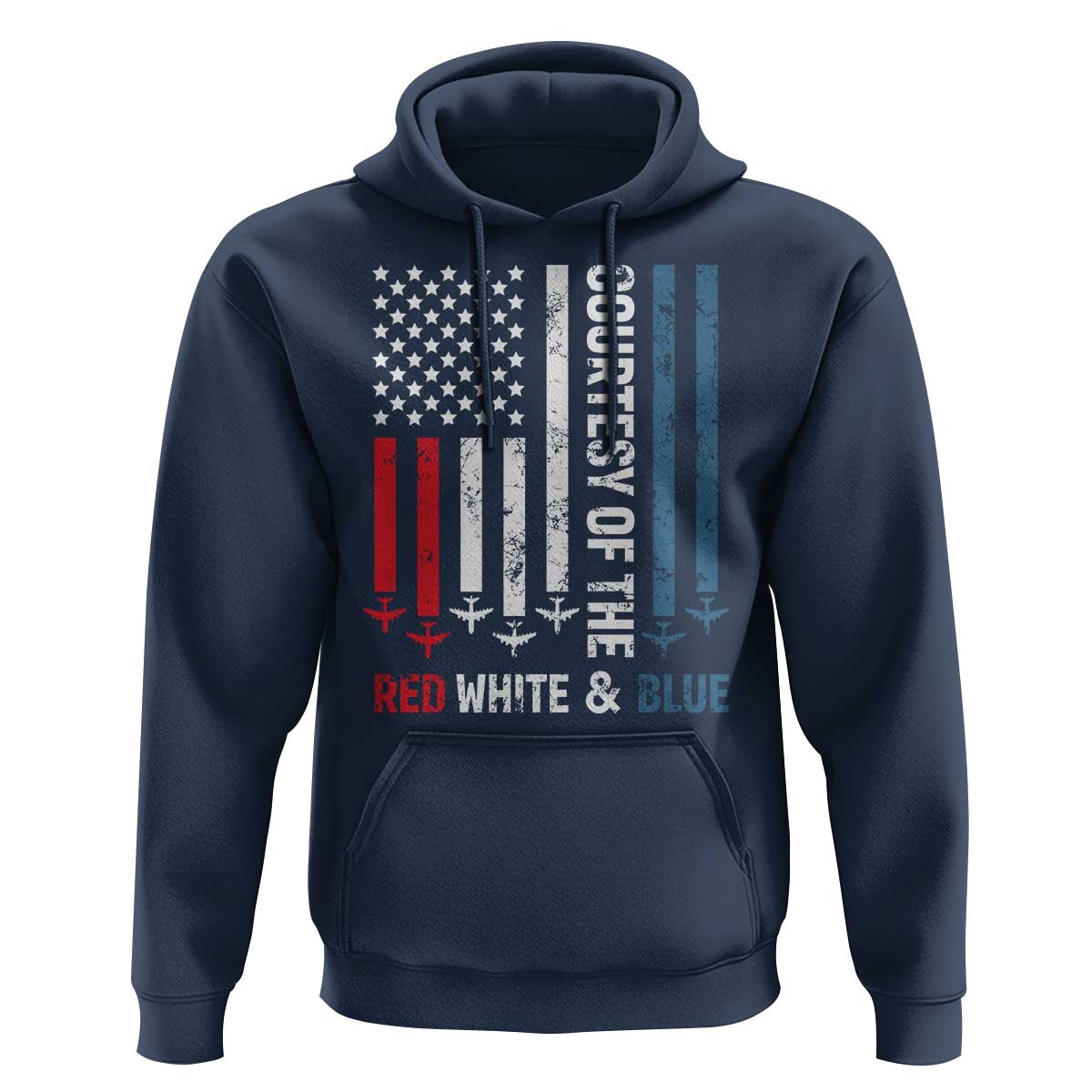 Courtesy of the Red White and Blue Hoodie US Military Patriotic American Flag - Wonder Print Shop