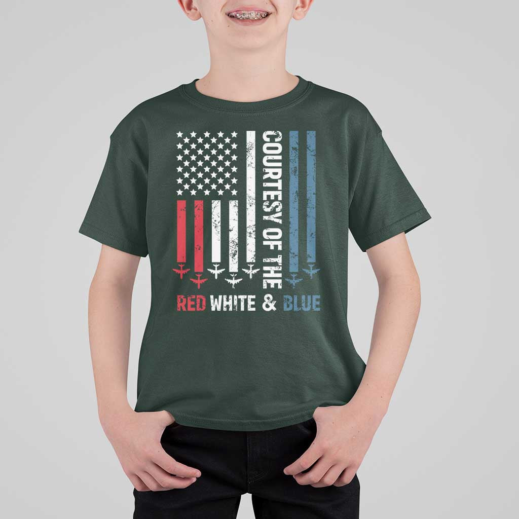 Courtesy of the Red White and Blue T Shirt For Kid US Military Patriotic American Flag - Wonder Print Shop