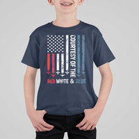 Courtesy of the Red White and Blue T Shirt For Kid US Military Patriotic American Flag - Wonder Print Shop