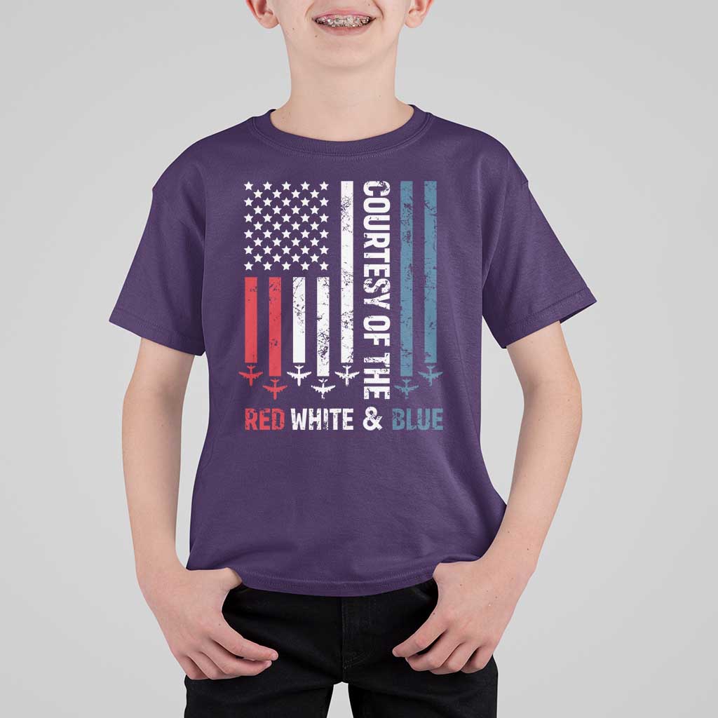 Courtesy of the Red White and Blue T Shirt For Kid US Military Patriotic American Flag - Wonder Print Shop