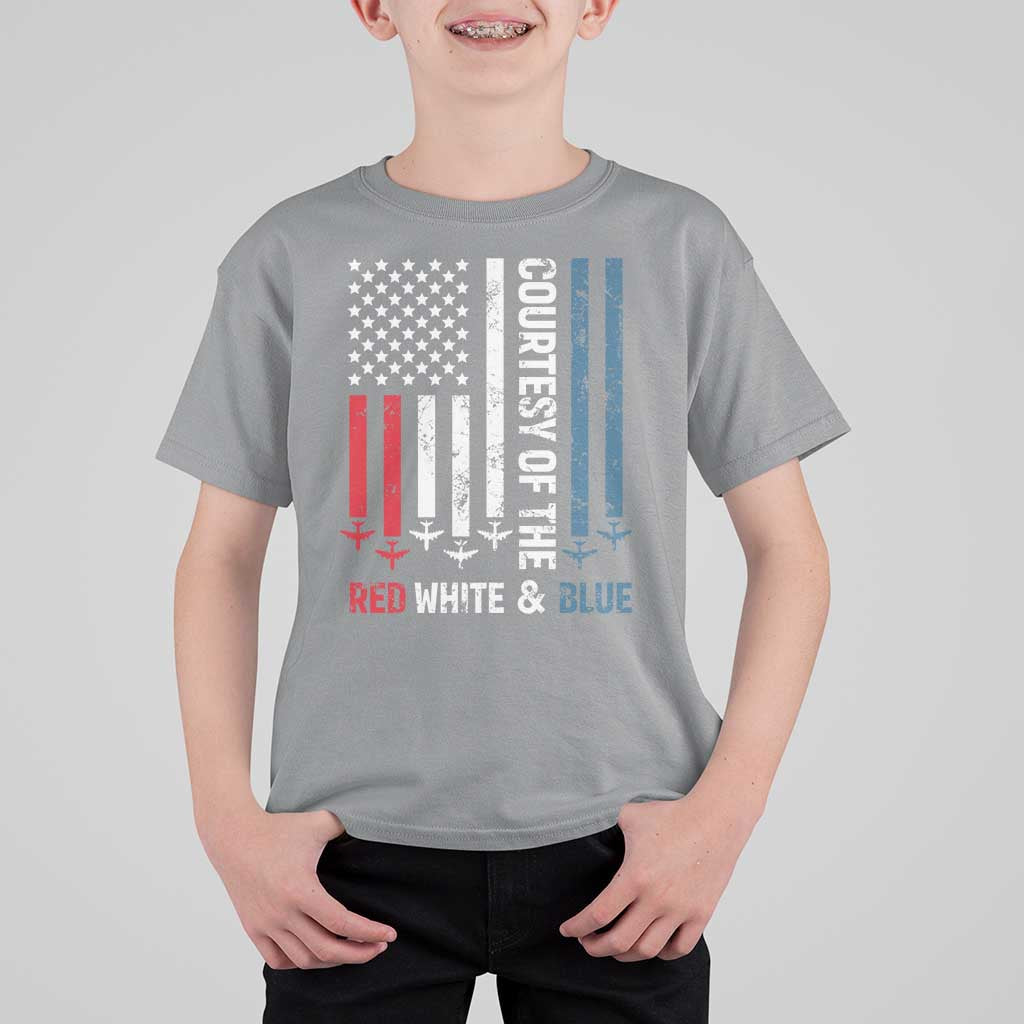 Courtesy of the Red White and Blue T Shirt For Kid US Military Patriotic American Flag - Wonder Print Shop