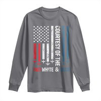 Courtesy of the Red White and Blue Long Sleeve Shirt US Military Patriotic American Flag - Wonder Print Shop