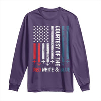 Courtesy of the Red White and Blue Long Sleeve Shirt US Military Patriotic American Flag - Wonder Print Shop