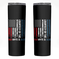 Courtesy of the Red White and Blue Skinny Tumbler US Military Patriotic American Flag - Wonder Print Shop
