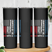Courtesy of the Red White and Blue Skinny Tumbler US Military Patriotic American Flag - Wonder Print Shop