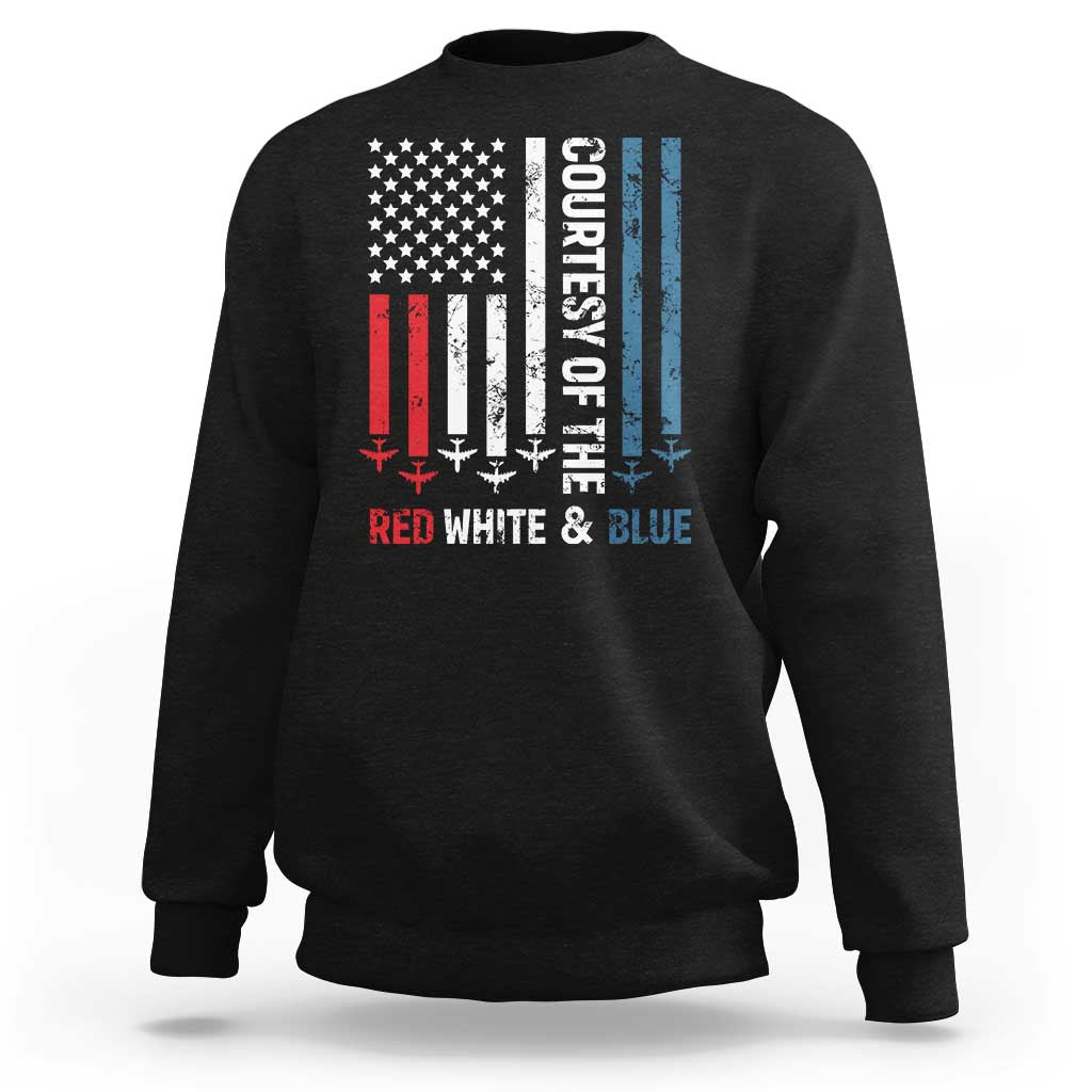 Courtesy of the Red White and Blue Sweatshirt US Military Patriotic American Flag - Wonder Print Shop