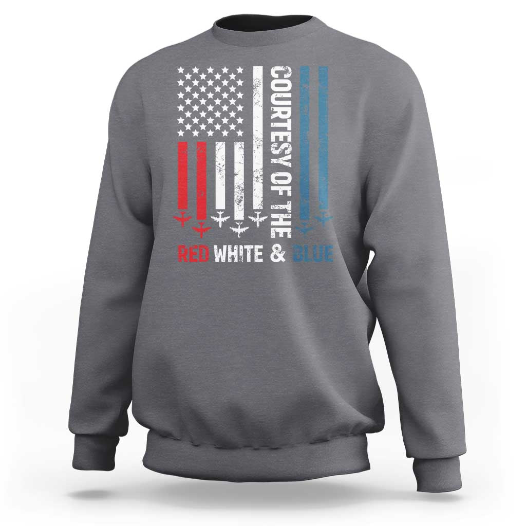 Courtesy of the Red White and Blue Sweatshirt US Military Patriotic American Flag - Wonder Print Shop