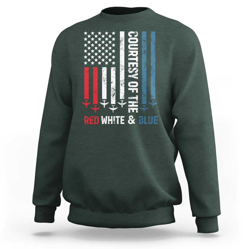 Courtesy of the Red White and Blue Sweatshirt US Military Patriotic American Flag - Wonder Print Shop