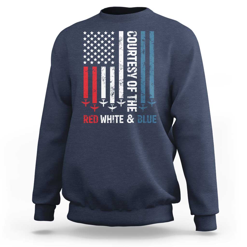Courtesy of the Red White and Blue Sweatshirt US Military Patriotic American Flag - Wonder Print Shop
