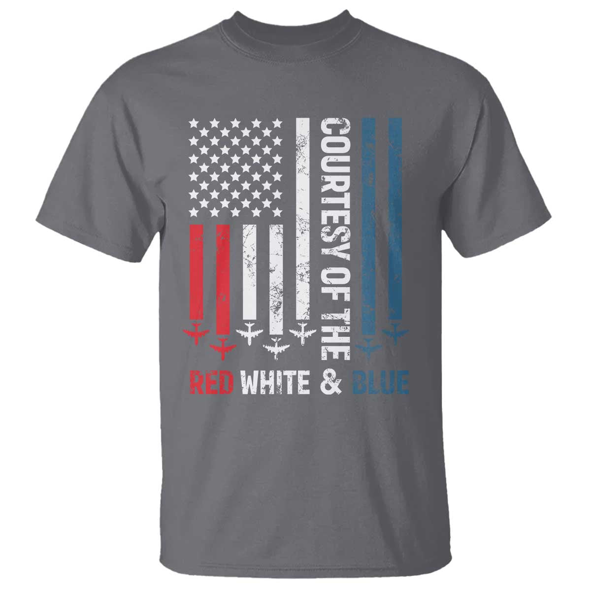 Courtesy of the Red White and Blue T Shirt US Military Patriotic American Flag - Wonder Print Shop