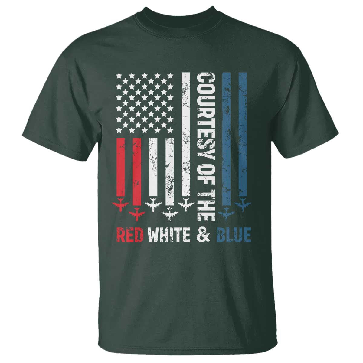 Courtesy of the Red White and Blue T Shirt US Military Patriotic American Flag - Wonder Print Shop