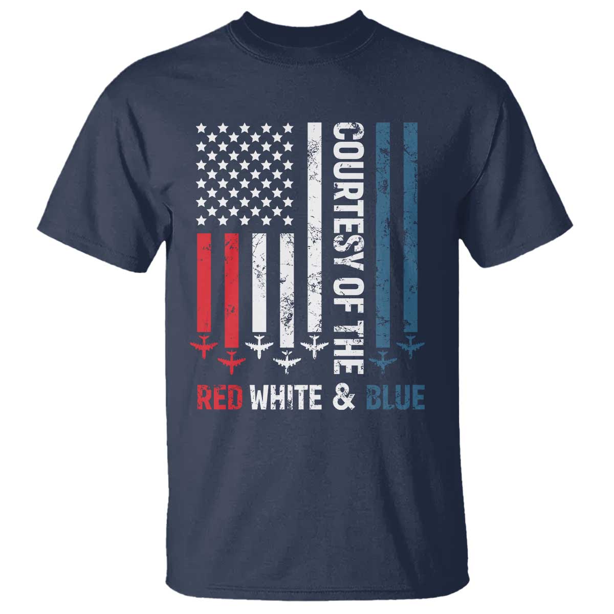 Courtesy of the Red White and Blue T Shirt US Military Patriotic American Flag - Wonder Print Shop