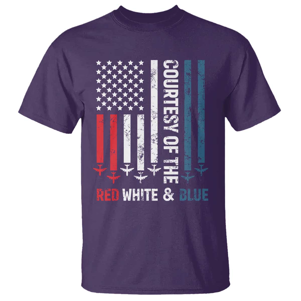 Courtesy of the Red White and Blue T Shirt US Military Patriotic American Flag - Wonder Print Shop