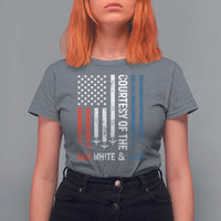 Courtesy of the Red White and Blue T Shirt For Women US Military Patriotic American Flag - Wonder Print Shop