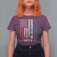 Courtesy of the Red White and Blue T Shirt For Women US Military Patriotic American Flag - Wonder Print Shop