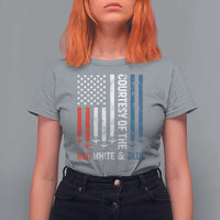 Courtesy of the Red White and Blue T Shirt For Women US Military Patriotic American Flag - Wonder Print Shop