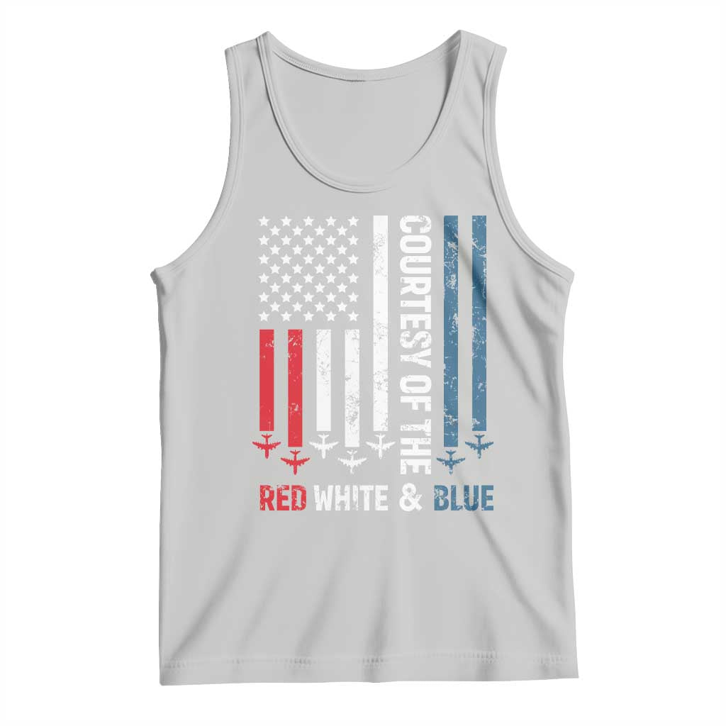 Courtesy of the Red White and Blue Tank Top US Military Patriotic American Flag - Wonder Print Shop