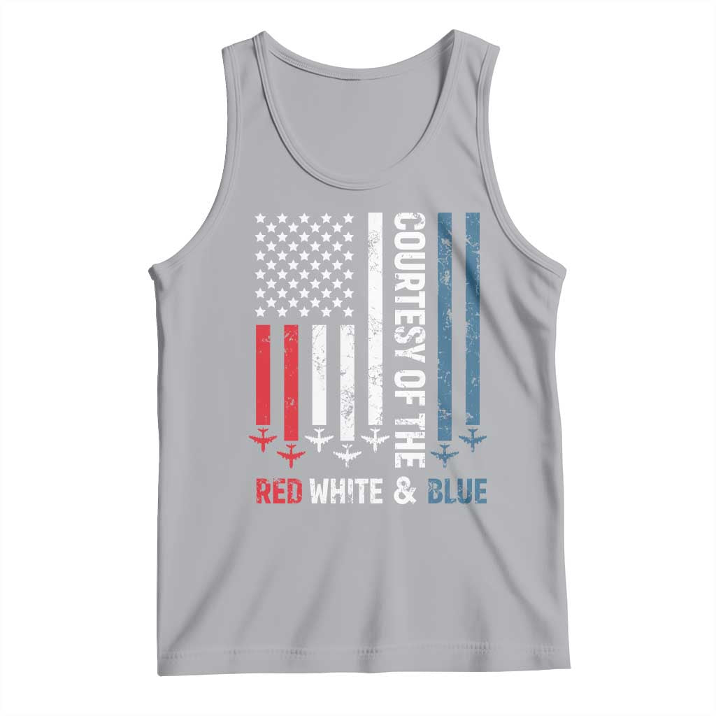 Courtesy of the Red White and Blue Tank Top US Military Patriotic American Flag - Wonder Print Shop