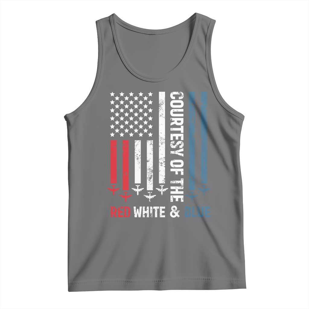 Courtesy of the Red White and Blue Tank Top US Military Patriotic American Flag - Wonder Print Shop
