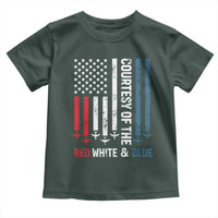 Courtesy of the Red White and Blue Toddler T Shirt US Military Patriotic American Flag - Wonder Print Shop