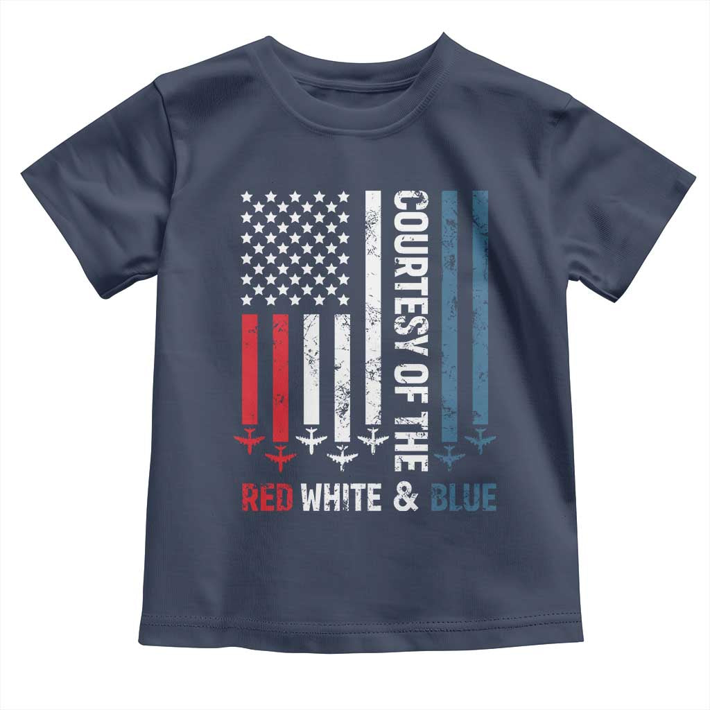 Courtesy of the Red White and Blue Toddler T Shirt US Military Patriotic American Flag - Wonder Print Shop