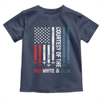 Courtesy of the Red White and Blue Toddler T Shirt US Military Patriotic American Flag - Wonder Print Shop