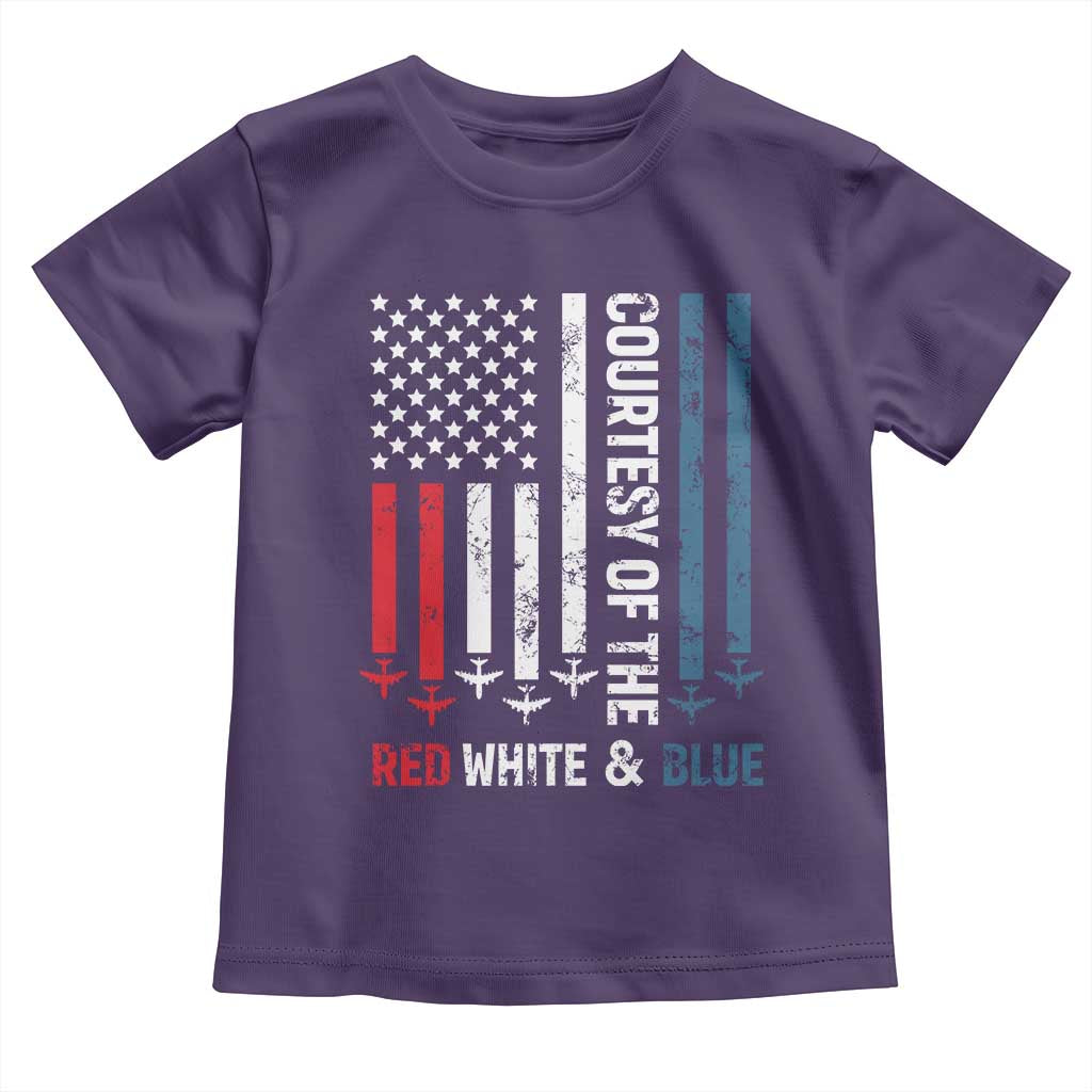 Courtesy of the Red White and Blue Toddler T Shirt US Military Patriotic American Flag - Wonder Print Shop