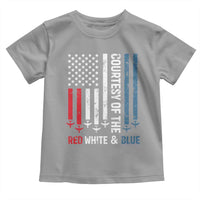 Courtesy of the Red White and Blue Toddler T Shirt US Military Patriotic American Flag - Wonder Print Shop