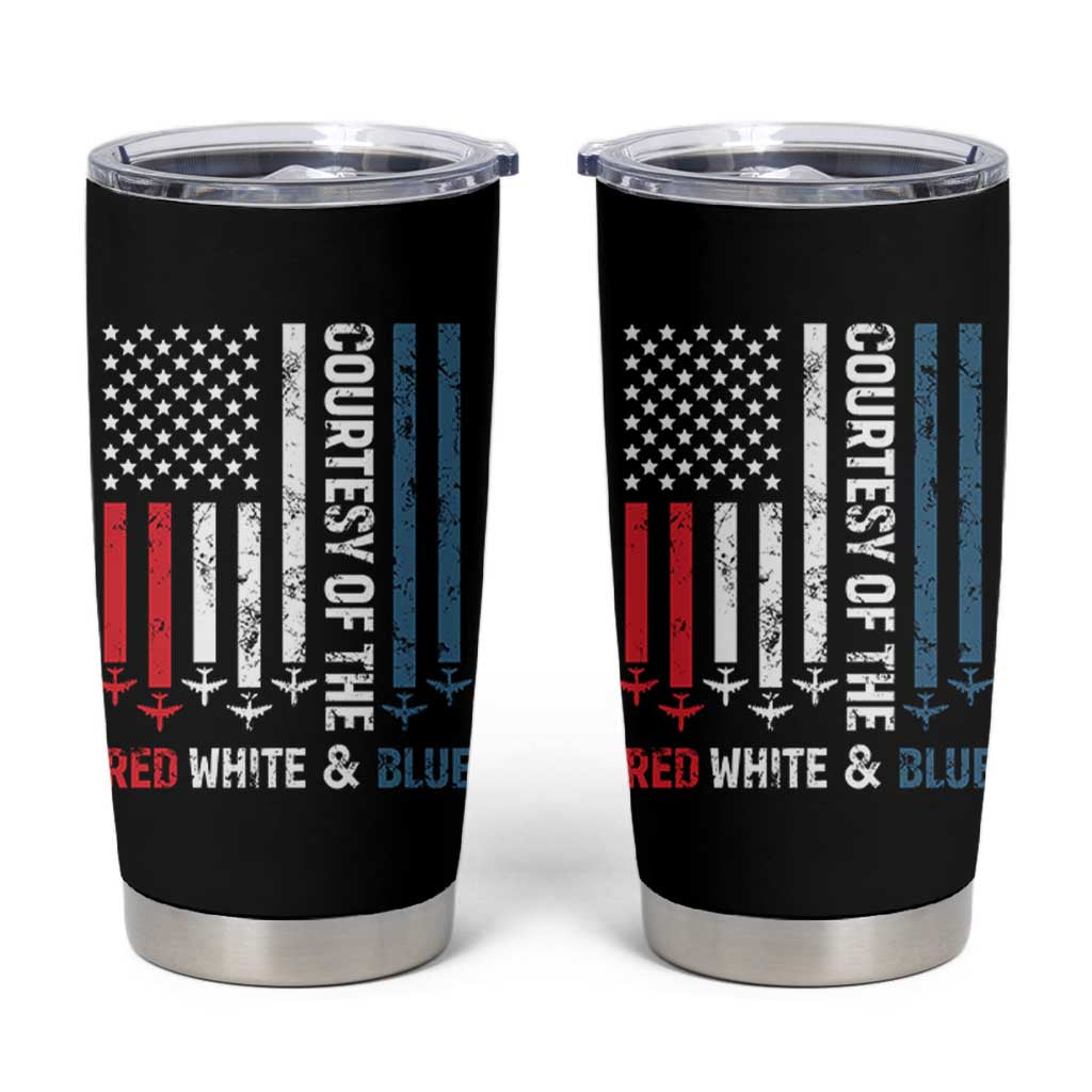 Courtesy of the Red White and Blue Tumbler Cup US Military Patriotic American Flag - Wonder Print Shop