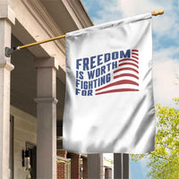 Freedom Is Worth Fighting For Garden Flag USA Flag America True Patriot - Wonder Print Shop